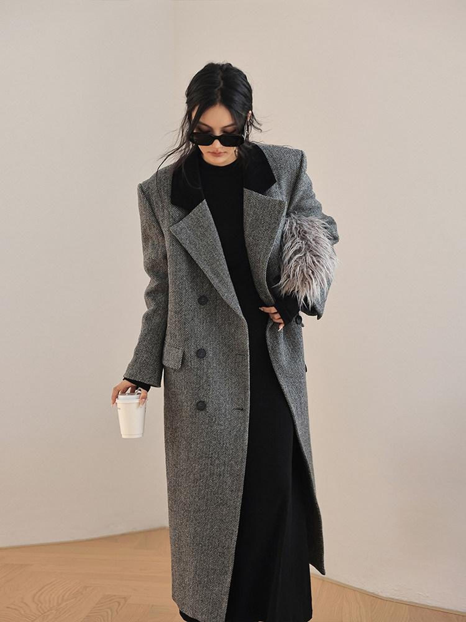 FU FRESH UP Contrast Color Tailored Blazer Women&