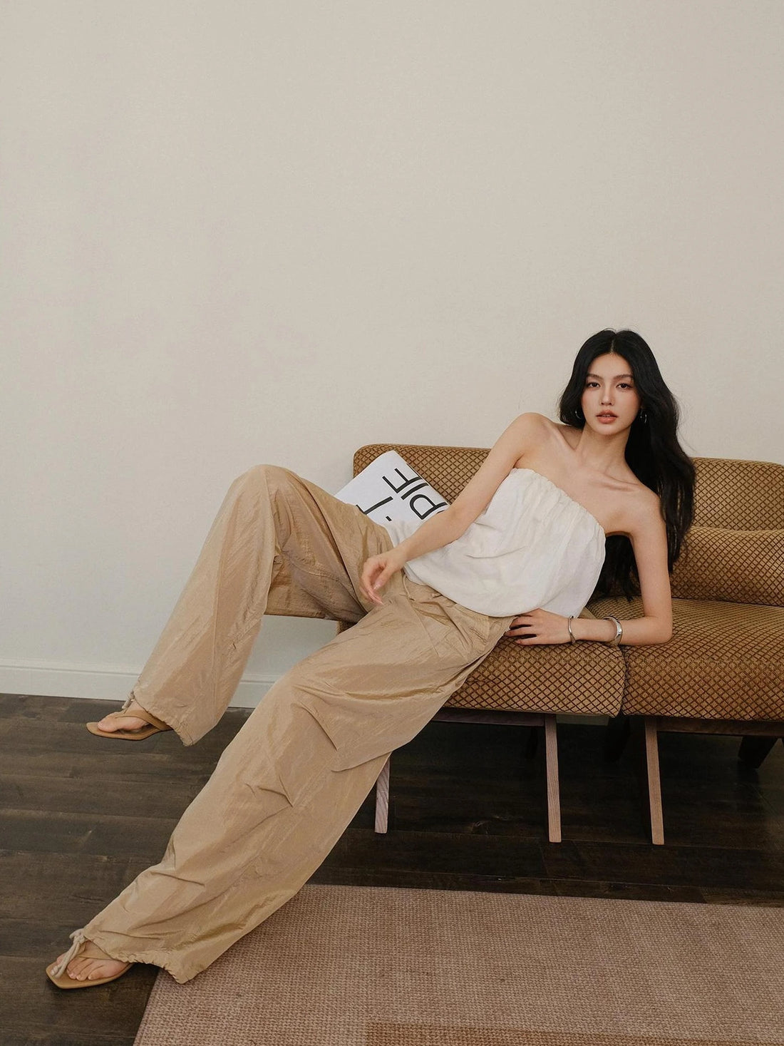 Cool Touch Wrinkle Textured Nylon Cargo Trousers