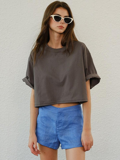 FU FRESH UP Cooling Drop Shoulder Cropped Women&