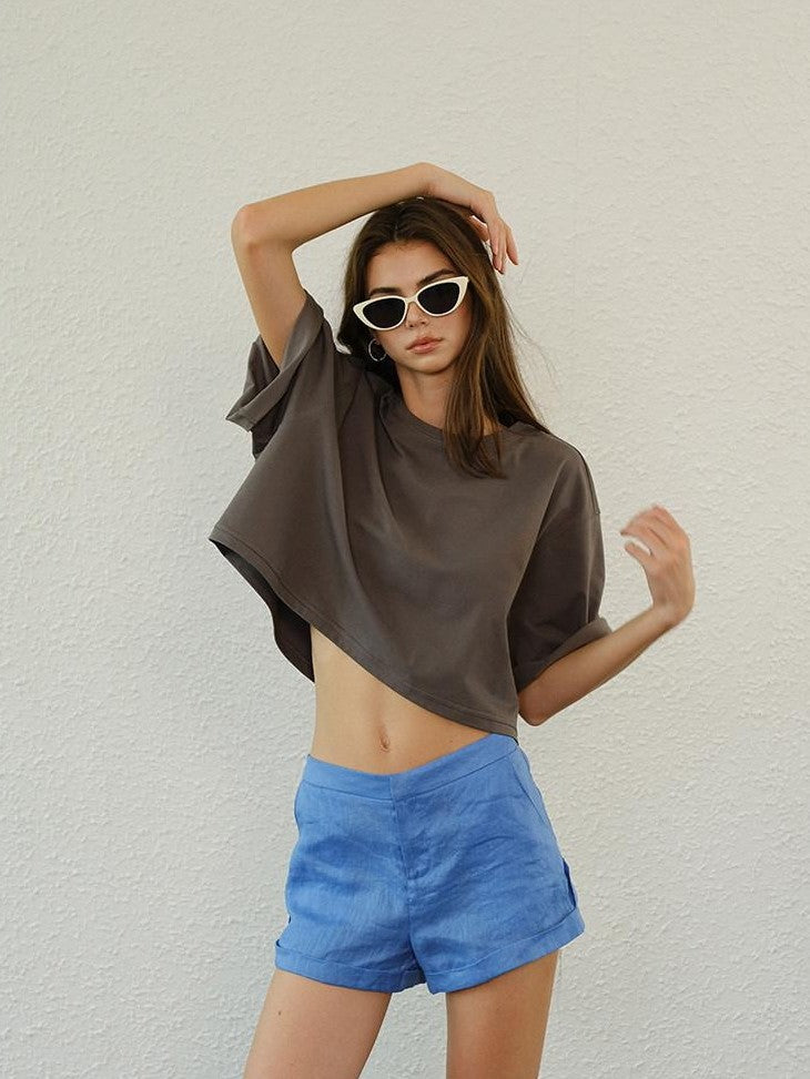 FU FRESH UP Cooling Drop Shoulder Cropped Women&