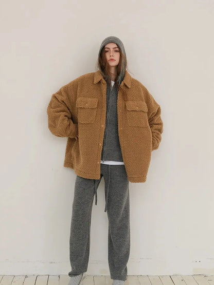 FU FRESH UP Cozy Wool Blend Knit Hoodie Jogger Set