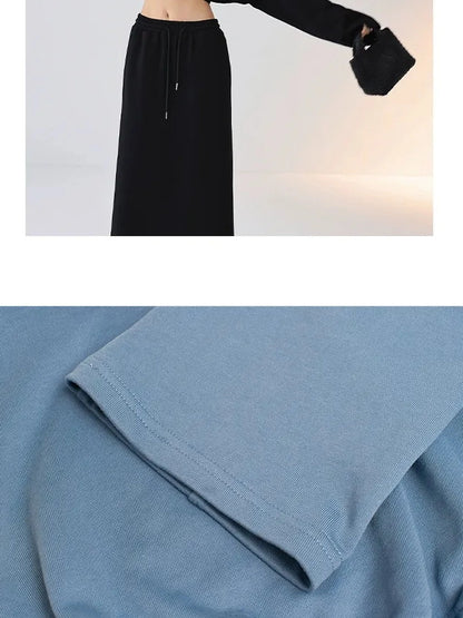 FU FRESH UP Crop Hoodie High Waist Skirt Set