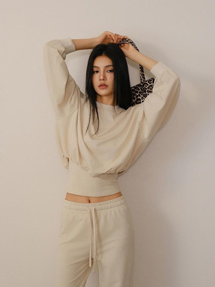 FU FRESH UP Cropped Drawstring Straight Leg Women&