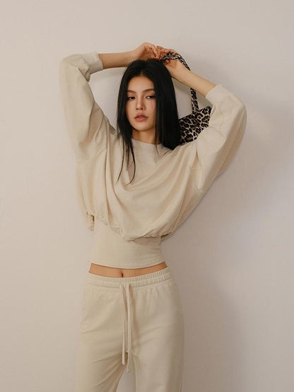 FU FRESH UP Cropped Drawstring Straight Leg Women&