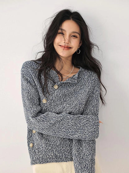 FU FRESH UP Cropped Knit Cardigan V-neck T-shirt Long Sleeve Camisole Set