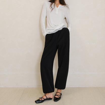 FU_FRESH_UP_Double_Sided_Fleece_High_Waist_Pockets_Straight_Leg_Women&