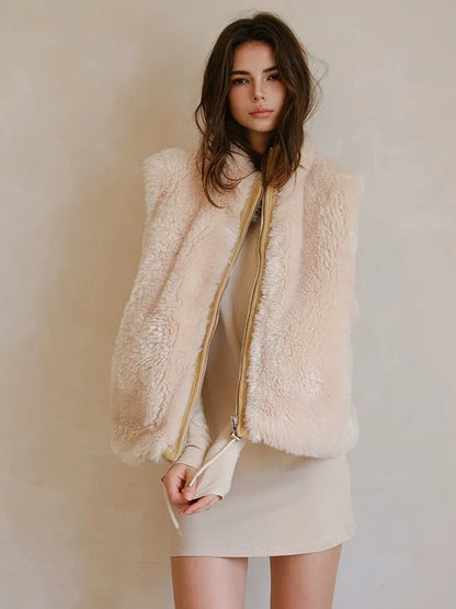 FU FRESH UP Double Sided Shearling Vest