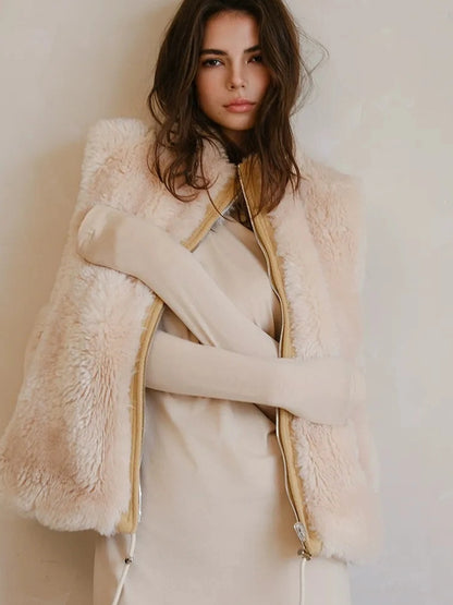 FU FRESH UP Double Sided Shearling Vest