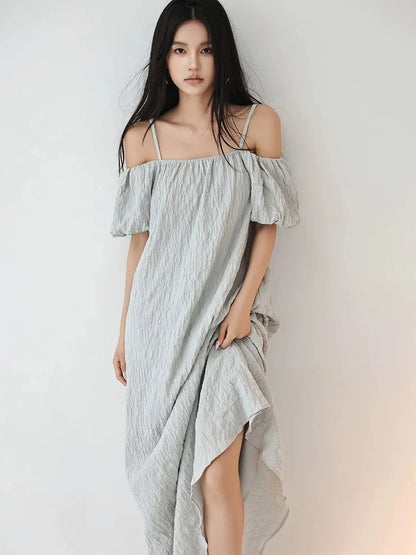 FU FRESH UP Elegant Off Shoulder Ruffle Mini Dress
