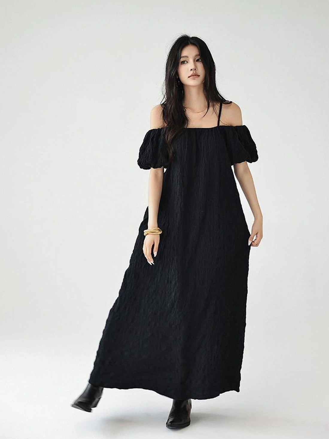 FU FRESH UP Elegant Off Shoulder Ruffle Mini Dress