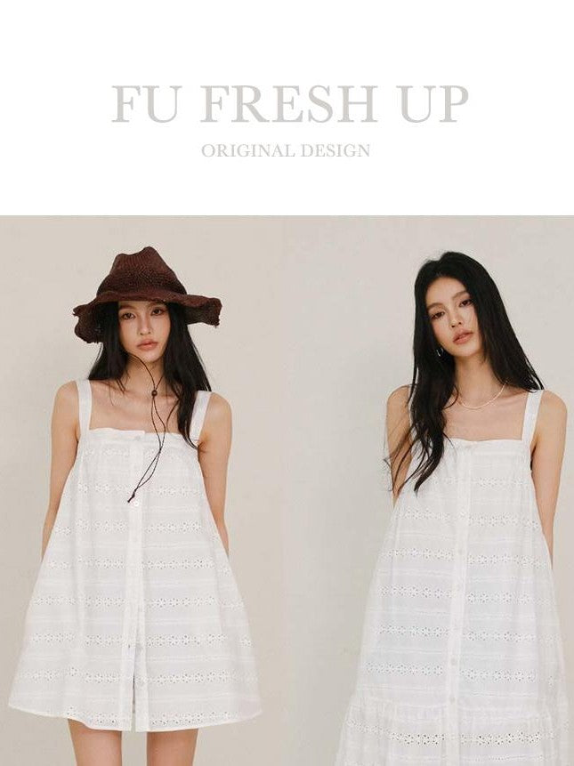 FU FRESH UP Embroidered A Line Women&