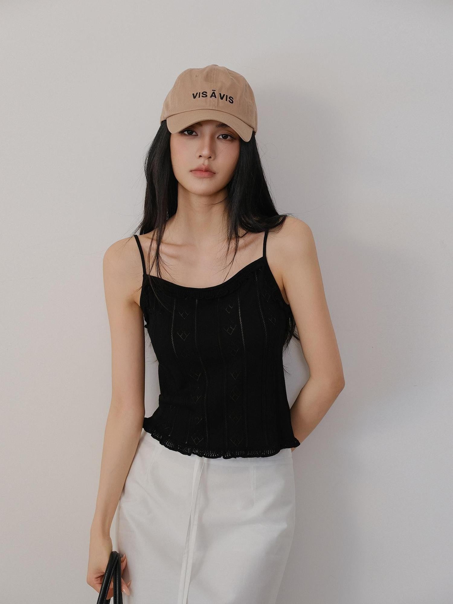 FU FRESH UP Eyelet Lace Knit Long Sleeve Women&