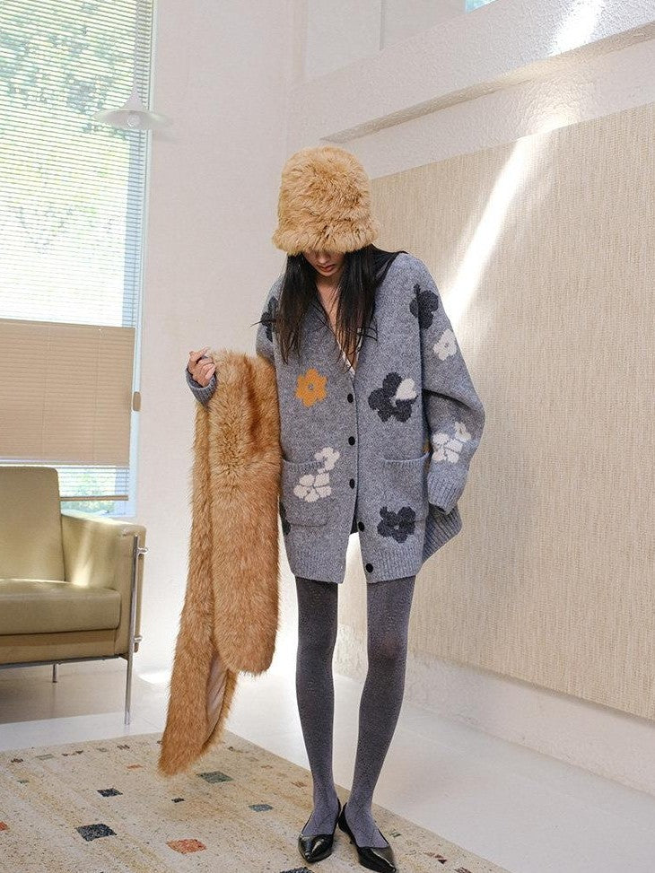 FU FRESH UP Faux Fox Fur Plush Luxury Women&