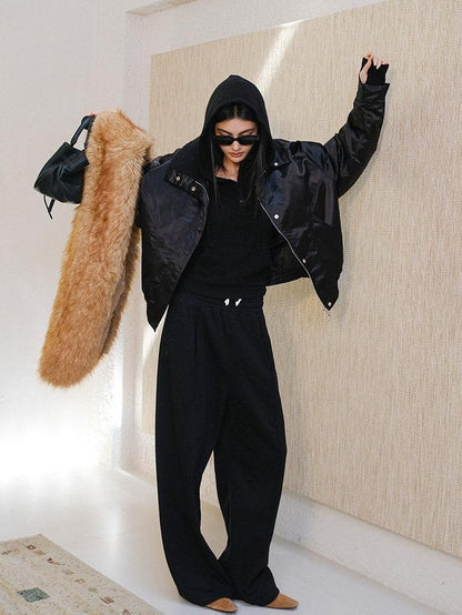 FU FRESH UP Faux Fox Fur Plush Luxury Women&