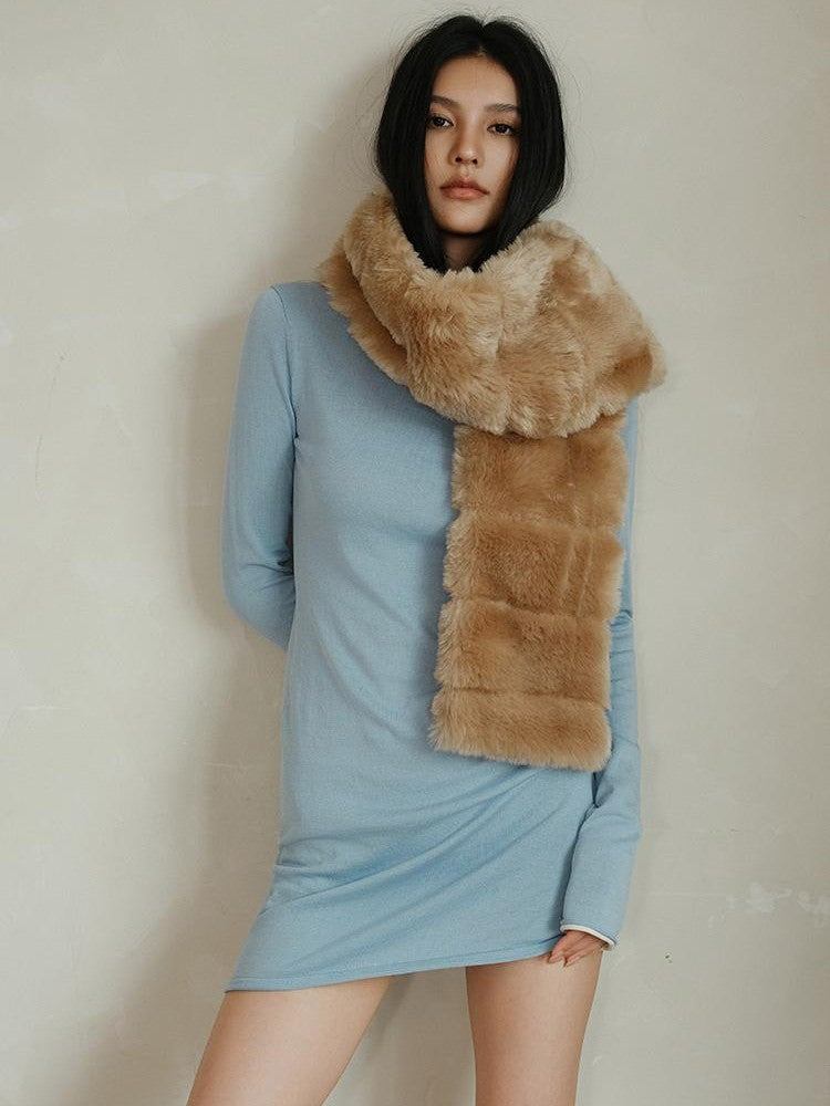 FU FRESH UP Fluffy Double Sided Faux Fur Warm Women&