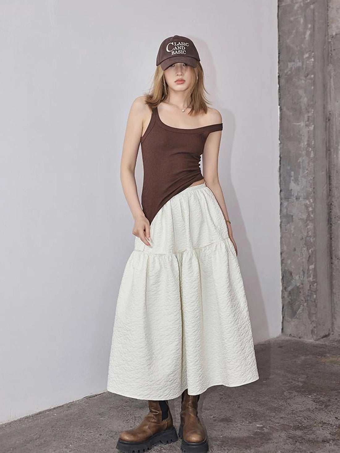 FU FRESH UP French Floral A Line Tulle Skirt