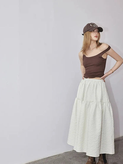 FU FRESH UP French Floral A Line Tulle Skirt