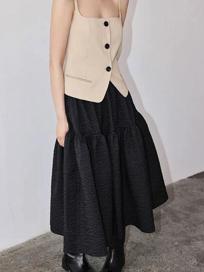 FU FRESH UP French Floral A Line Tulle Skirt