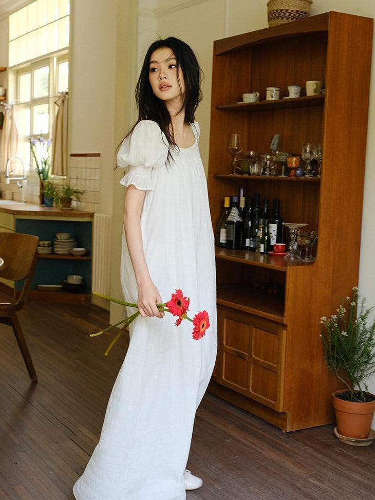 FU FRESH UP French Puff Sleeve Square Neck A Line Women&