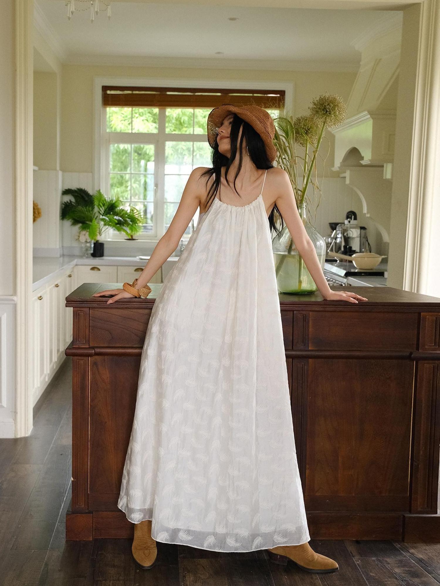 FU FRESH UP French Romantic Hand Embroidered Strappy Women&