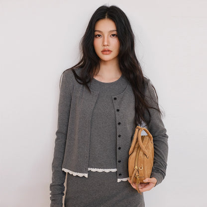 FU_FRESH_UP_French_Trim_Knit_Set_V-neck_T-shirt_Long_Sleeve_MISSTT