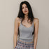 FU_FRESH_UP_Heart_Cutout_Lace_Trim_V-neck_Knitted_Women&