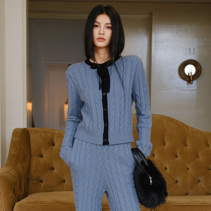 FU_FRESH_UP_Heather_Grey_Cable_Knit_Bow_Tie_Relaxed_Women&
