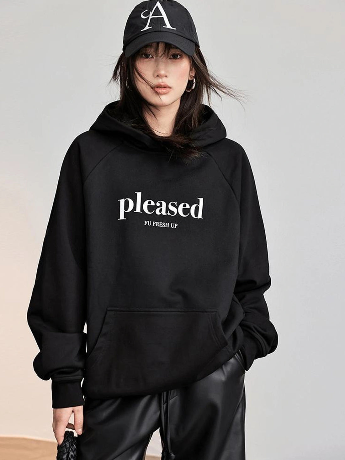 FU FRESH UP High Quality Cotton Color Block Hoodie