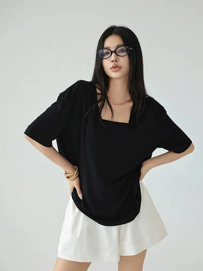 FU FRESH UP Ice Sense V-neck Relaxed Tee