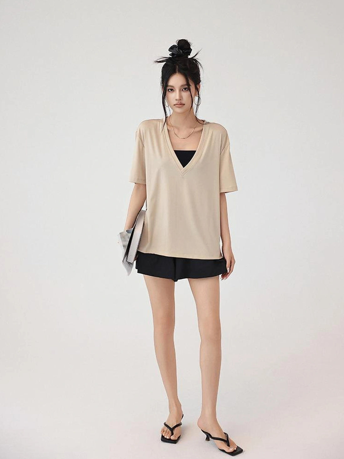 FU FRESH UP Ice Sense V-neck Relaxed Tee