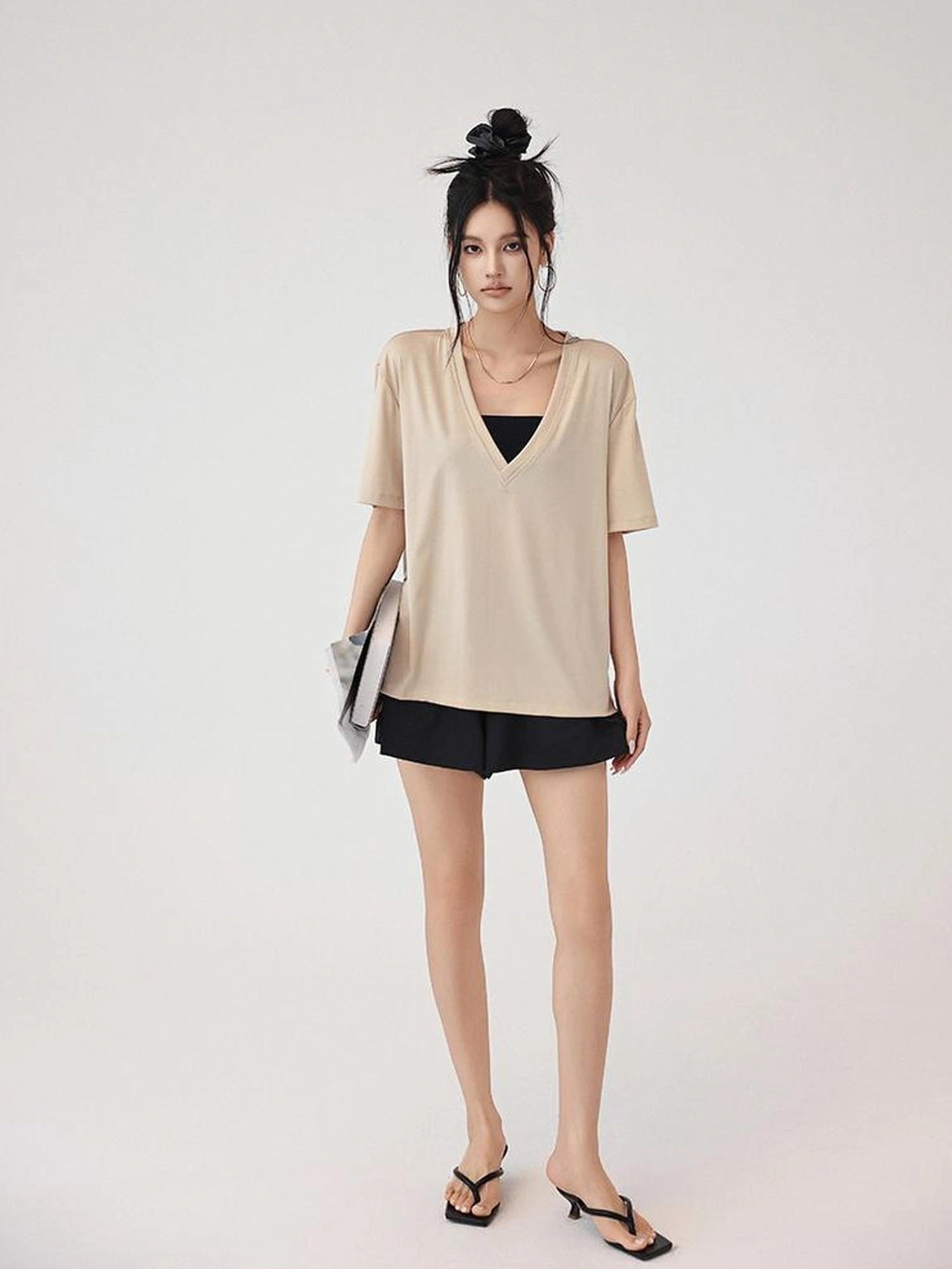 FU FRESH UP Ice Sense V-neck Relaxed Tee
