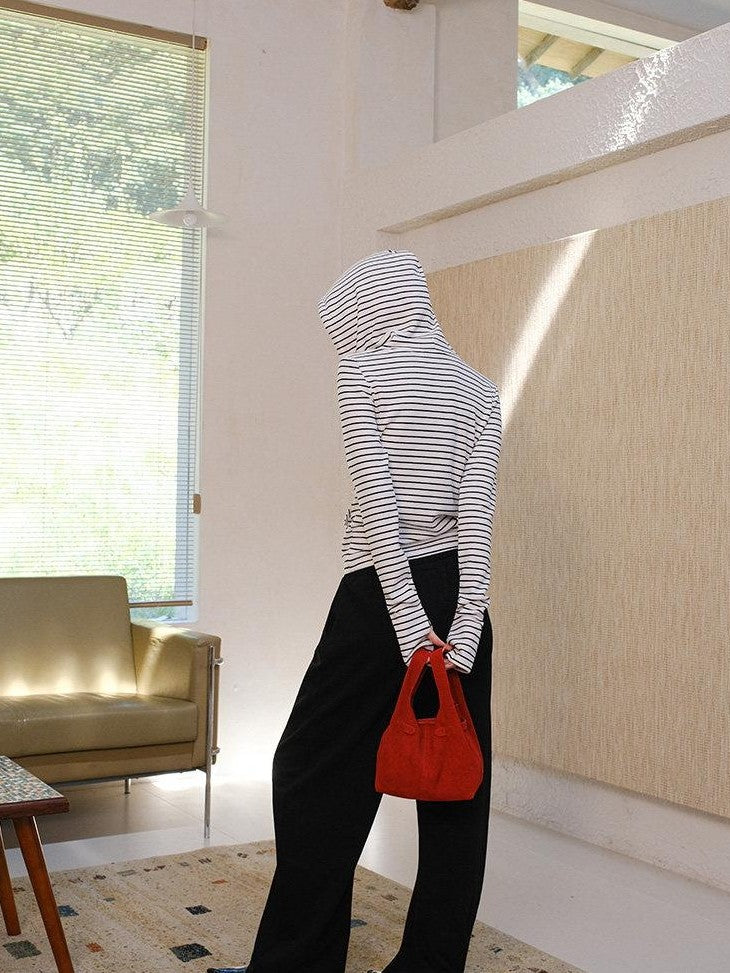 FU FRESH UP Knitted Brushed Slimming Drawstring Women&