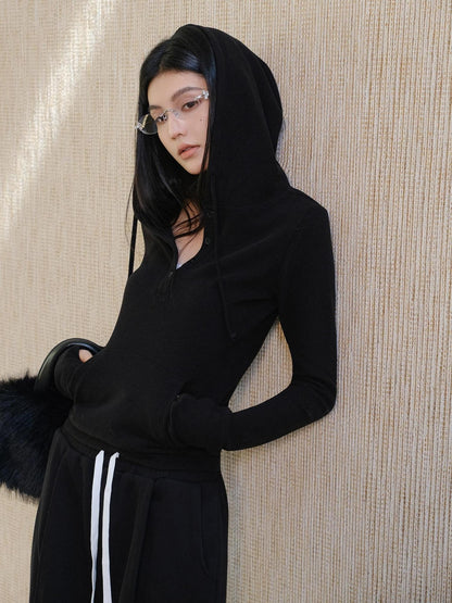 FU FRESH UP Knitted Brushed Slimming Drawstring Women&