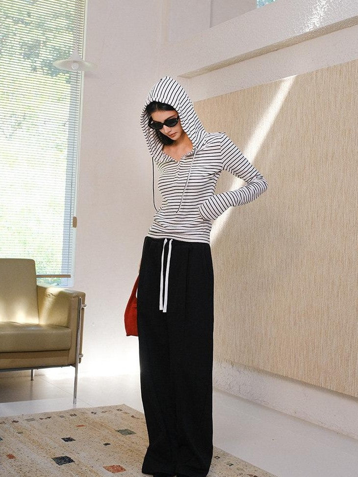 FU FRESH UP Knitted Brushed Slimming Drawstring Women&