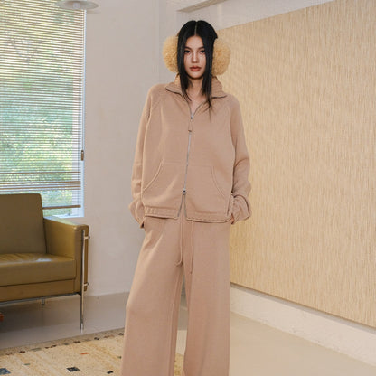 FU_FRESH_UP_Letter_Jacquard_Stand_Collar_Wide_Leg_Women&