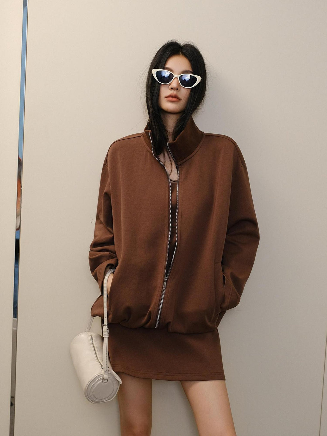 FU FRESH UP Letter Print Long Sleeve Two Piece Women&