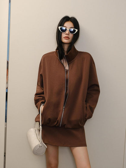 FU FRESH UP Letter Print Long Sleeve Two Piece Women&