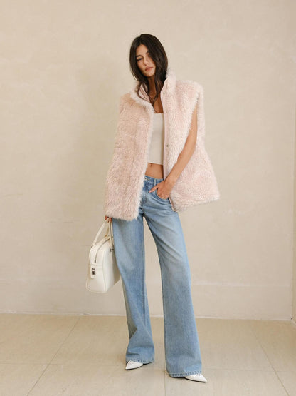 FU FRESH UP Light Blue Vintage Washed Mid Rise Pockets Women&