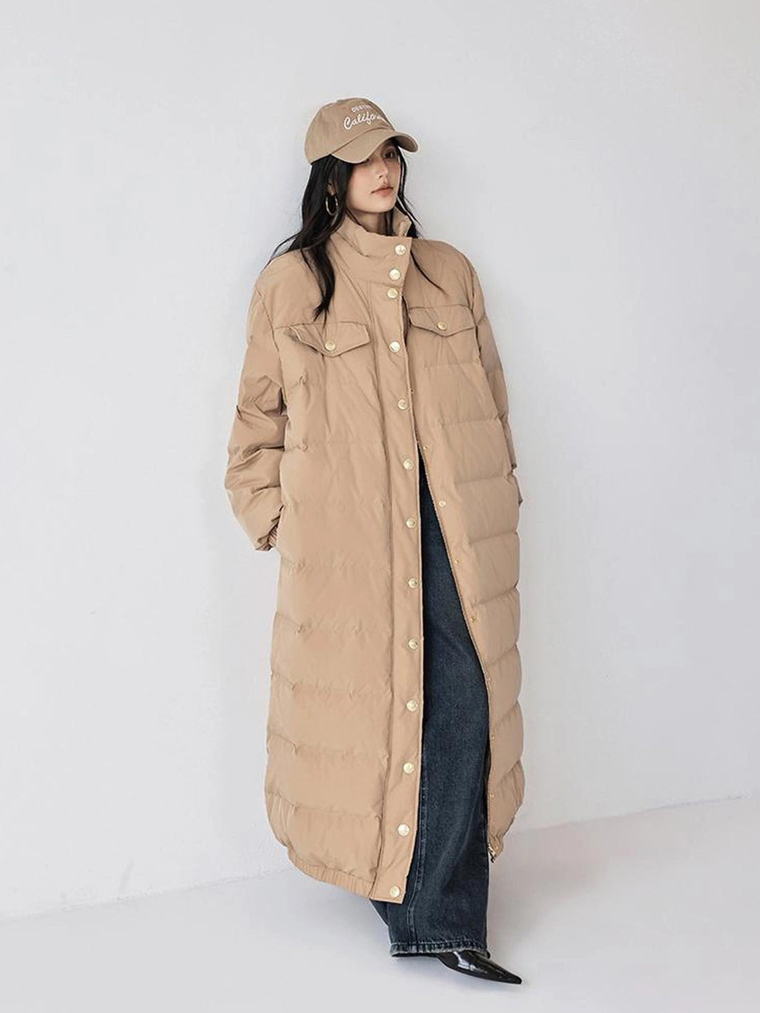 Lightweight Long Down Coat With Cloud Loft Warmth