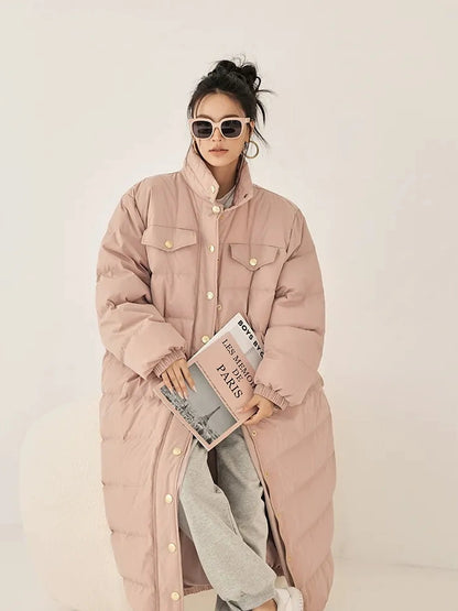 Lightweight Long Down Coat With Cloud Loft Warmth