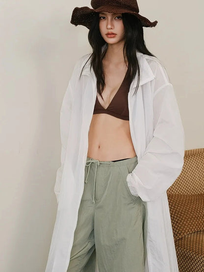 FU FRESH UP Lightweight Oversized Sun Protection Coat