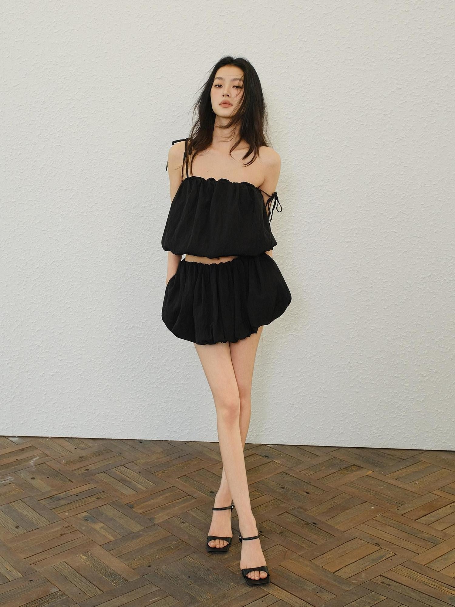 FU FRESH UP Lightweight Smooth Pleated Ruched Women&
