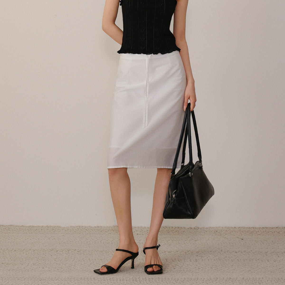 FU_FRESH_UP_Lustrous_Drawstring_Back_Slit_Straight_Women&
