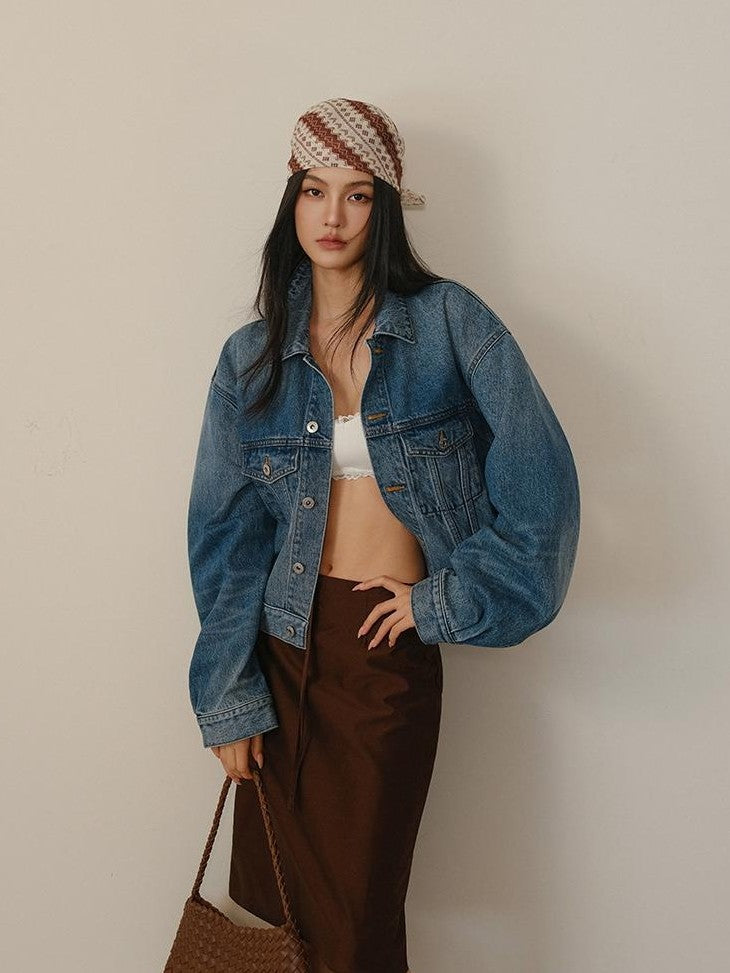 FU FRESH UP Lustrous Drawstring Back Slit Straight Women&