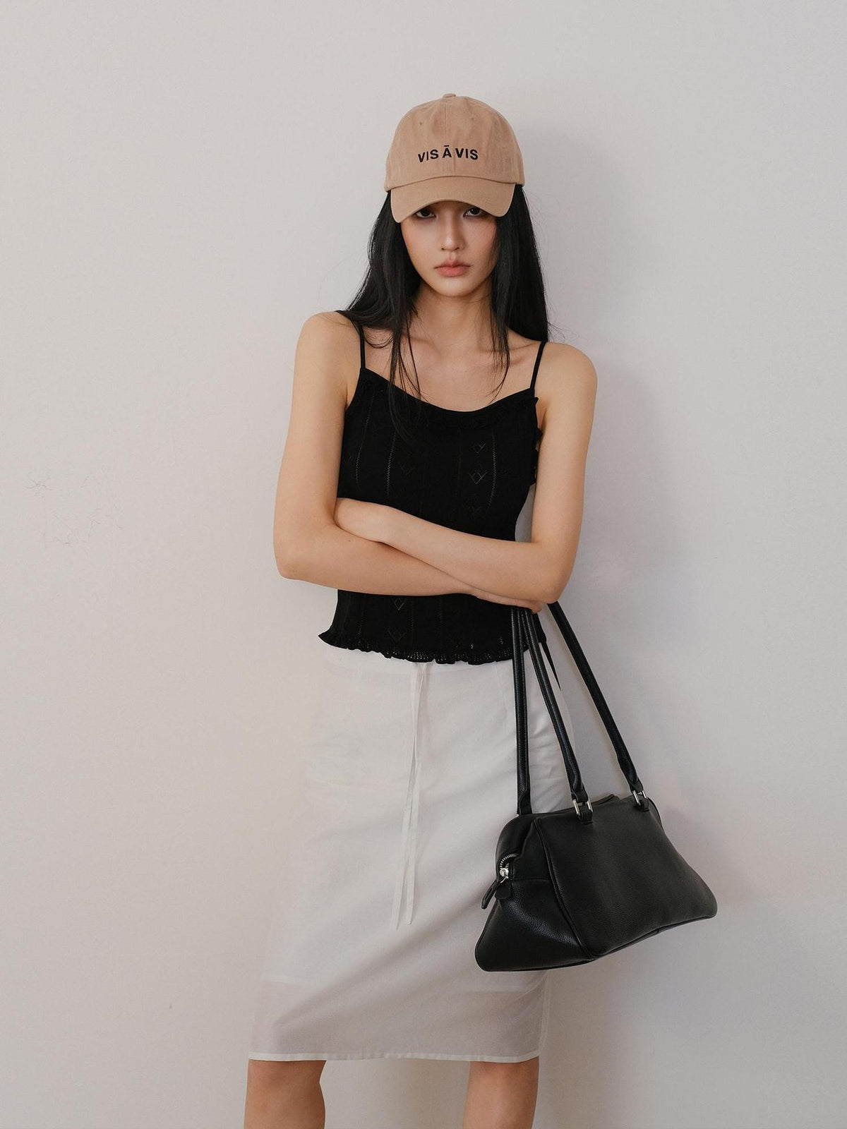 FU FRESH UP Lustrous Drawstring Back Slit Straight Women&