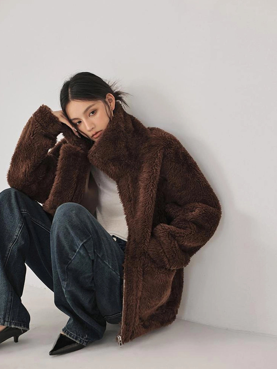 FU FRESH UP Luxury Faux Shearling Winter Coat