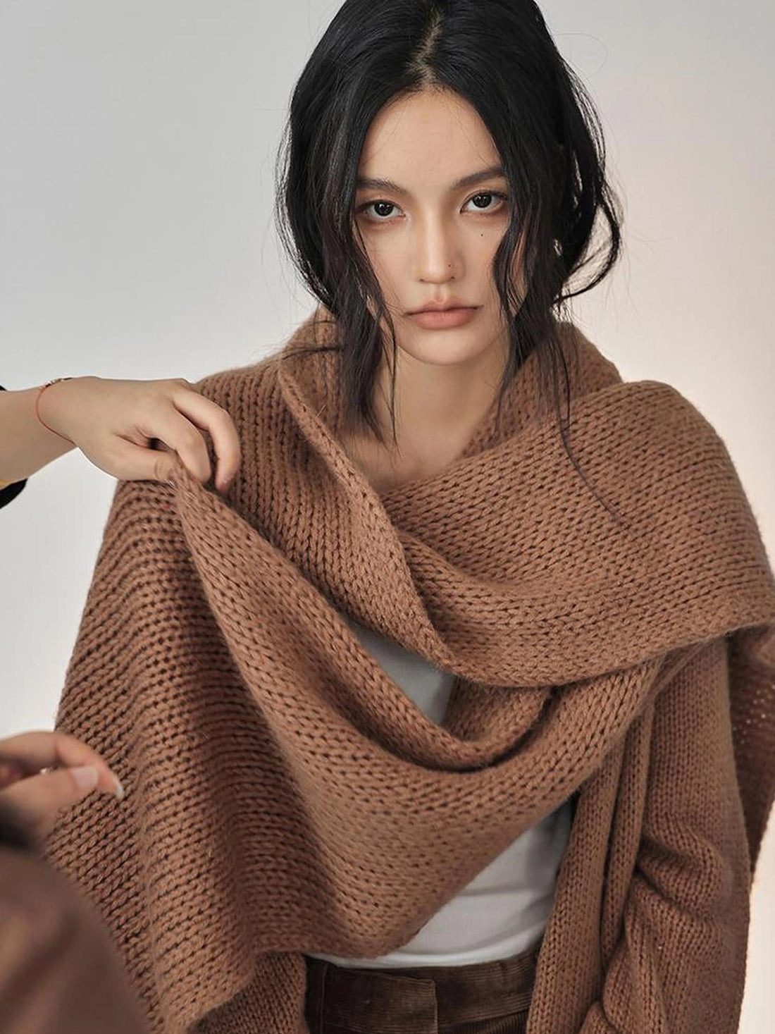 FU FRESH UP Luxury Mohair Wool Blend Winter Scarf