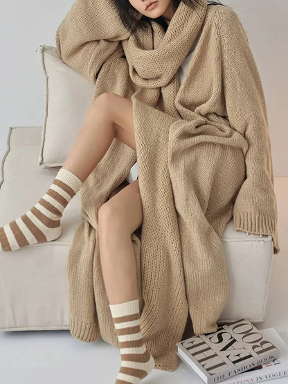 FU FRESH UP Luxury Mohair Wool Blend Winter Scarf