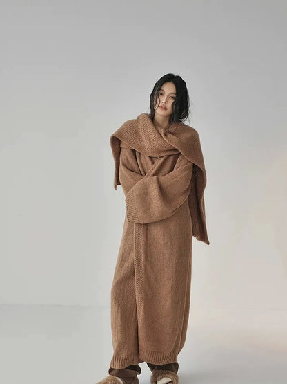 FU FRESH UP Luxury Mohair Wool Blend Winter Scarf