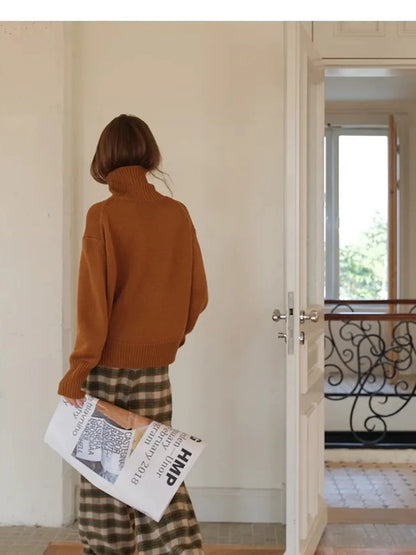 FU FRESH UP Luxury Wool High Neck Oversized Sweater